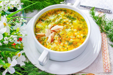 Куриный суп со звездочками