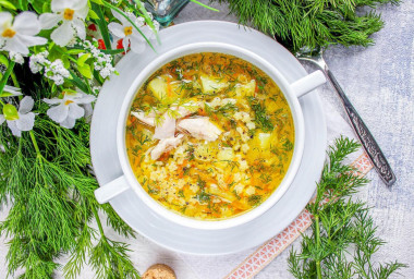 Куриный суп со звездочками