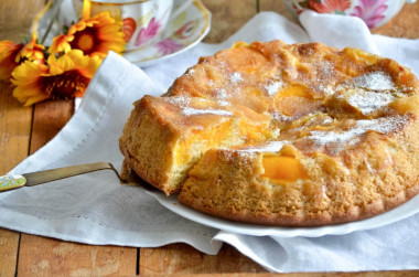 Шарлотка с абрикосами  воздушный летний пирог