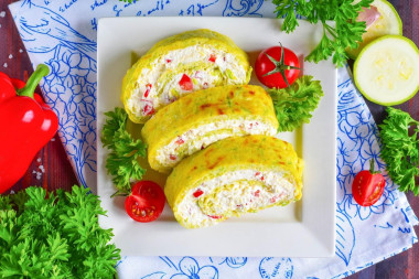 Рулет из кабачков в духовке