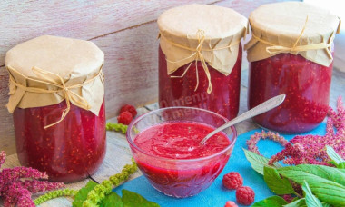 Малина с сахаром с варкой на зиму
