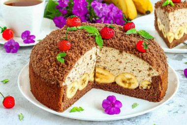 Торт Норка крота банановый