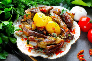 Мясо в казане в духовке