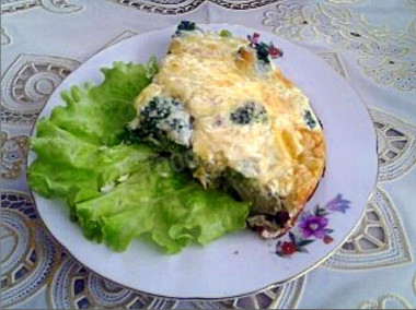 Брокколи с сыром и сметаной в духовке
