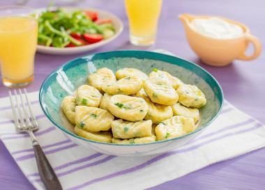 Ленивые вареники с луком