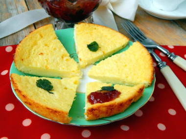 Творожная запеканка с кукурузной крупой