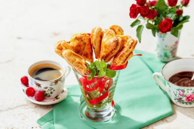 Маленькие пирожки для фуршета Пай-попсы Валентинки