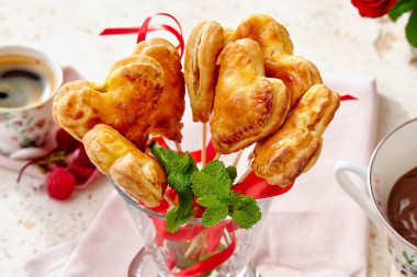 Маленькие пирожки для фуршета Пай-попсы Валентинки