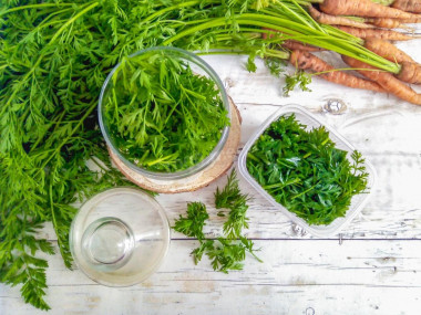 Морковная ботва на зиму