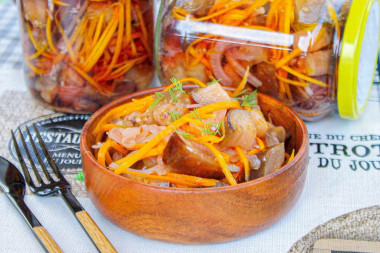 Баклажаны с морковью на зиму