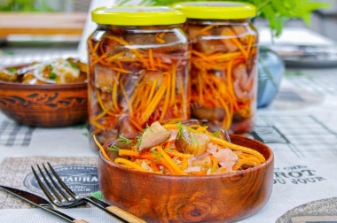 Баклажаны с морковью на зиму