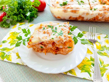 Запеканка с мясным фаршем и цветной капустой