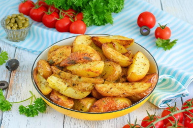 Картофель дольками запеченный в духовке