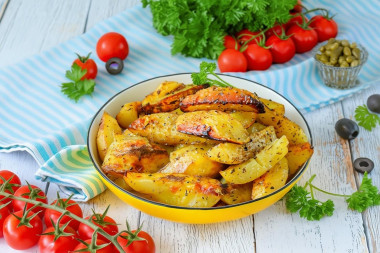 Картофель дольками запеченный в духовке