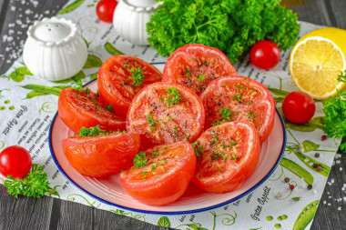 Помидоры в аэрогриле запеченные