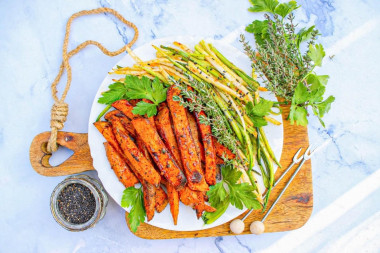 Батат в аэрогриле