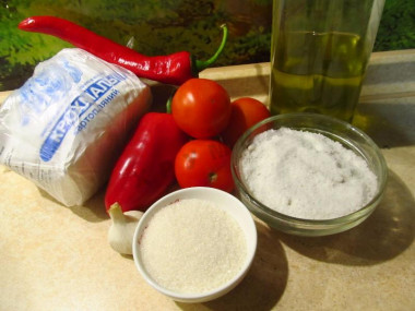 Рецепт - Кетчуп с крахмалом перцем чили и болгарским на зиму - Шаг 1 - Ингредиенты