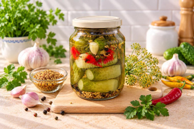 Острые огурцы на зиму маринованные с уксусом