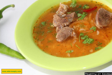 Харчо из мяса барана с маргарином