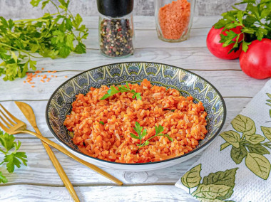 Рис с чечевицей