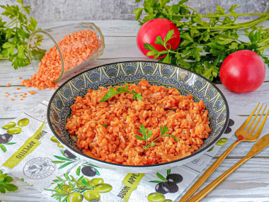 Рис с чечевицей