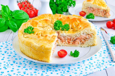 Пирог с горбушей в духовке