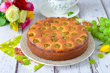 Пирог с виноградом