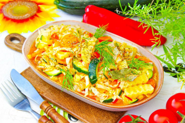 Рагу овощное с капустой и с картошкой