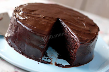 Мокрый пирог с кофе и какао