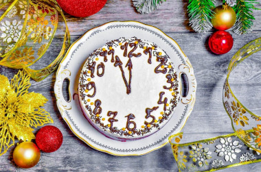 Торт Часы на Новый год