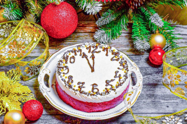 Торт Часы на Новый год