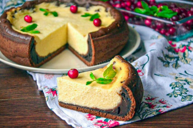 Шоколадная королевская ватрушка с какао