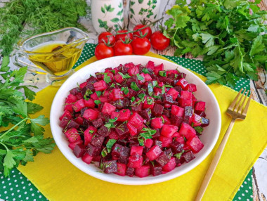 Салат из свеклы и картошки