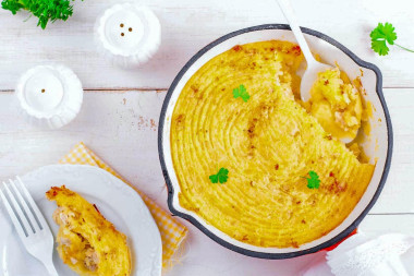 Запеканка с мясом и картошкой в духовке