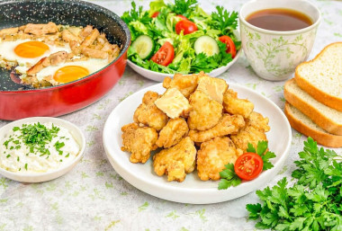 Замороженная цветная капуста на сковороде