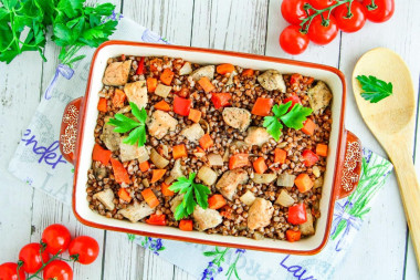 Гречка по купечески в духовке