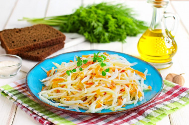 Витаминный салат свежая капуста морковь уксус как в столовой