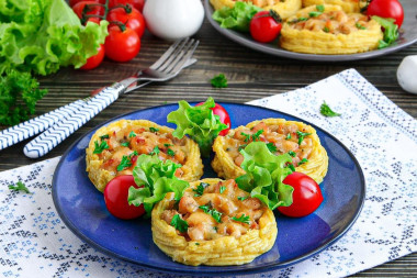 Картофельные гнезда с курицей