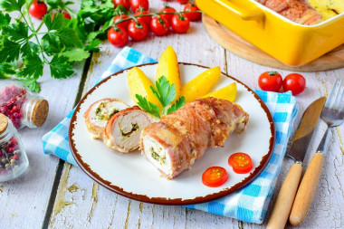 Рулетики из индейки в духовке с начинкой