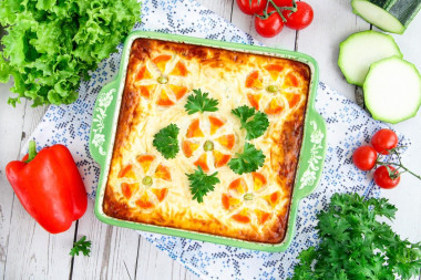Кабачки с рисом в духовке