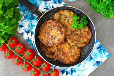 Печеночные котлеты из куриной печени рубленные