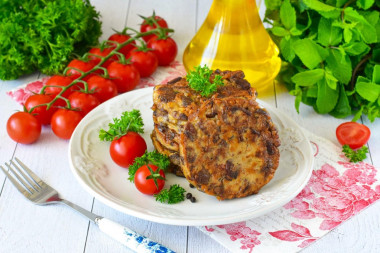 Печеночные котлеты из куриной печени рубленные