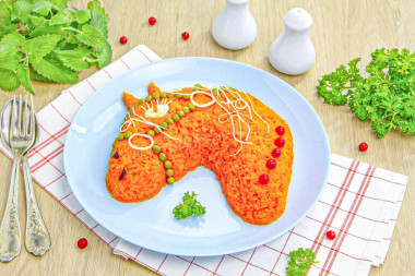 Салат на год Лошади