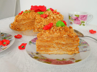 Медовик на маргарине со сгущенкой