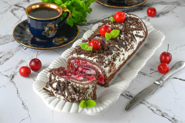 Рулет с вишней