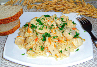 Куриное филе с рисом