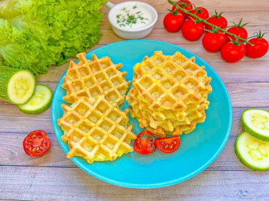 Венские вафли из кабачков