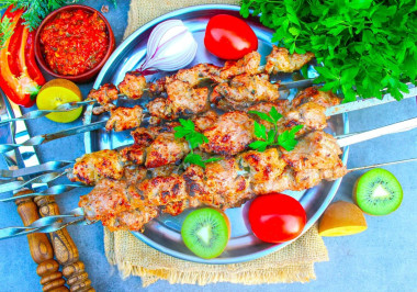 Шашлык с киви