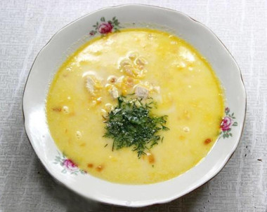 Кукурузный суп пюре с курицей мексиканский