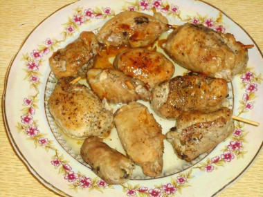 Зразы из мякоти свинины с шампиньонами в духовке
